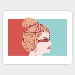 Mask, Beautiful Woman Portrait Sticker